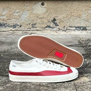 Converse Jack Purcell Pro collab with POP Trading Company - Ox White / Red